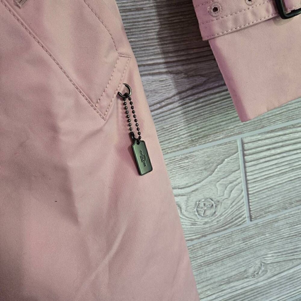 Coach Pink Trench Jacket Womens SZ XXS Coat - Picture 6 of 6